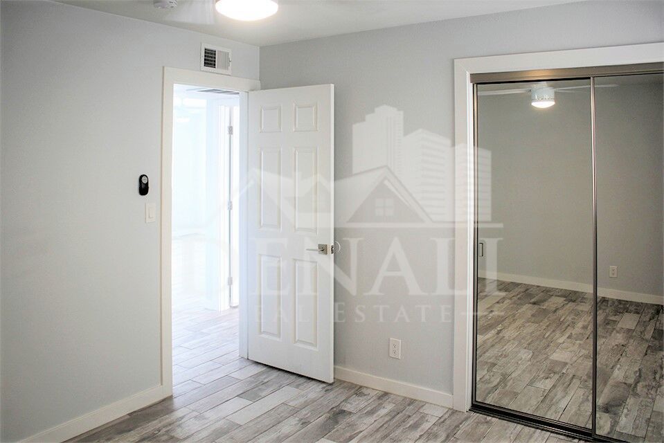 Unfurnished bedroom — representative home at Sir John’s Apartments.