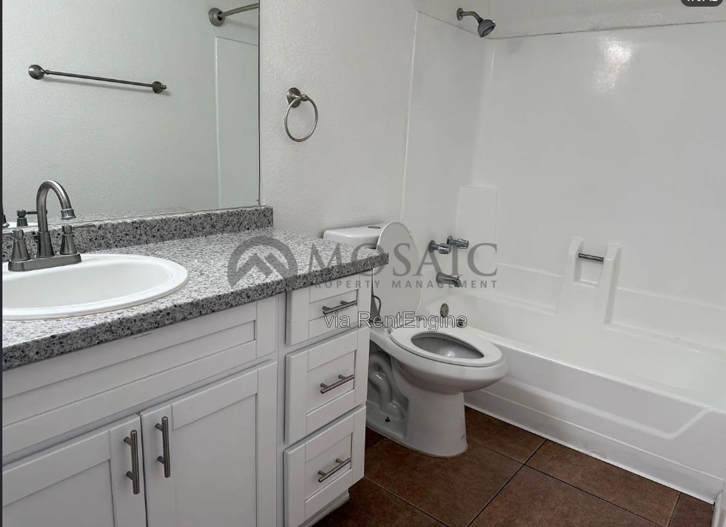 Apartment bathroom at Majestic Palms.